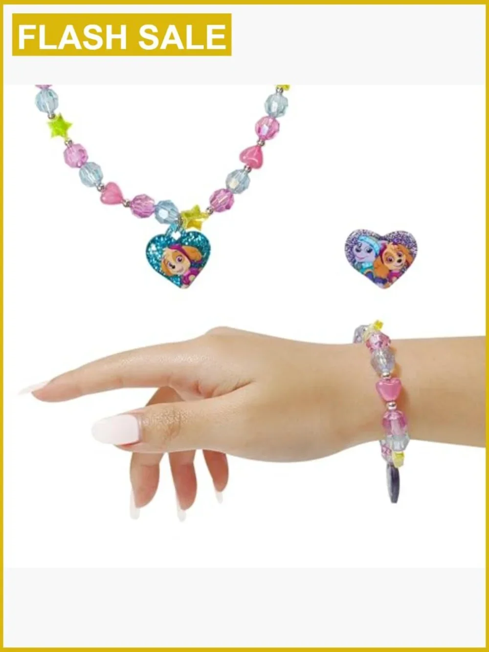 Paw Patrol Dress-Up Jewelry Set Necklace Bracelet Ring Play Accessories Girls